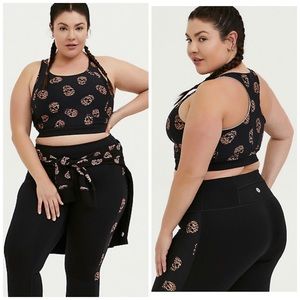 Reversible Skull Print / Mint Sports Bra 1x